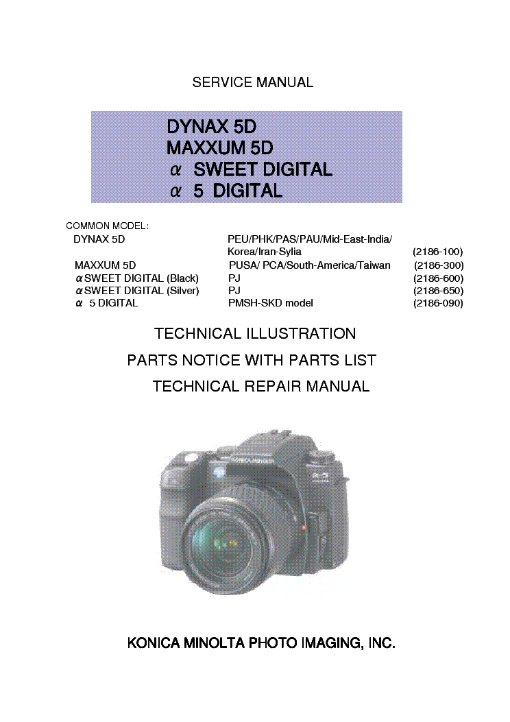 Konica Minolta Dg 5d User Manual